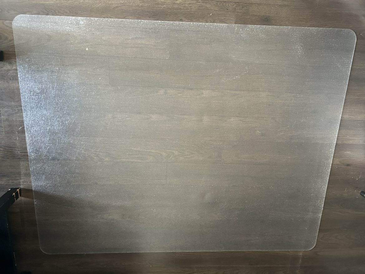 Office floor mate clear.