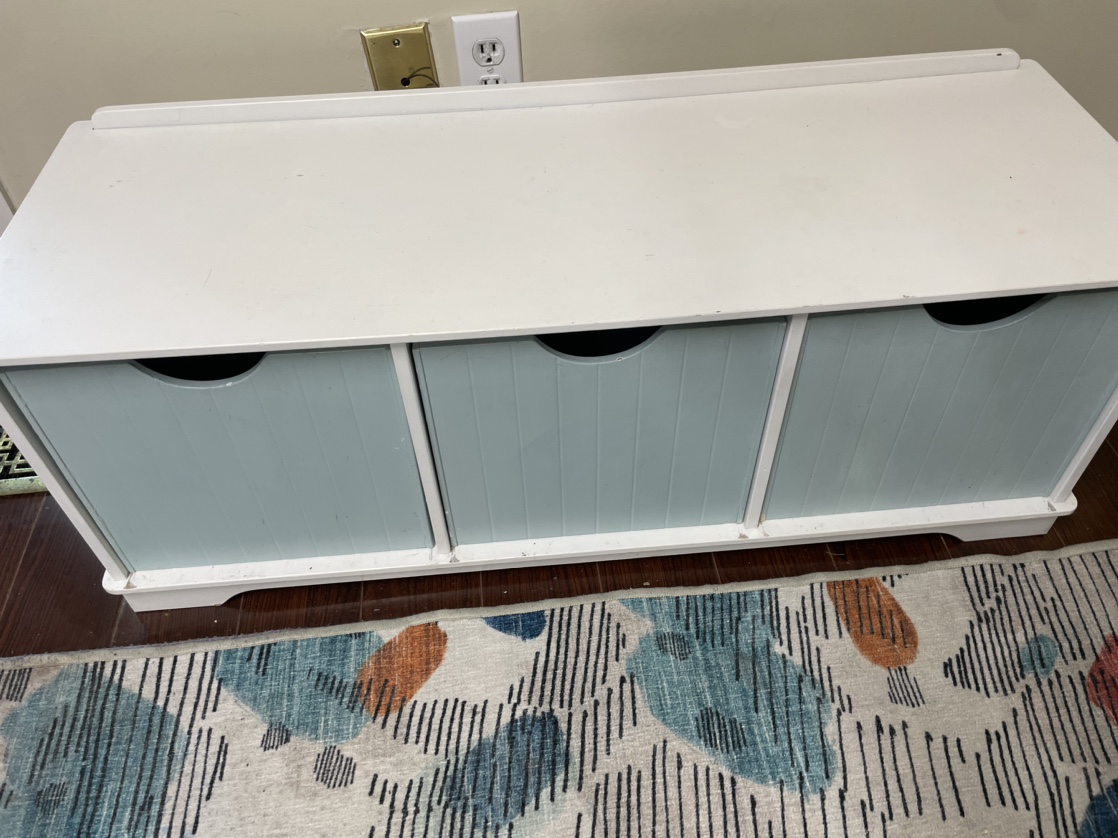Toy storage bench