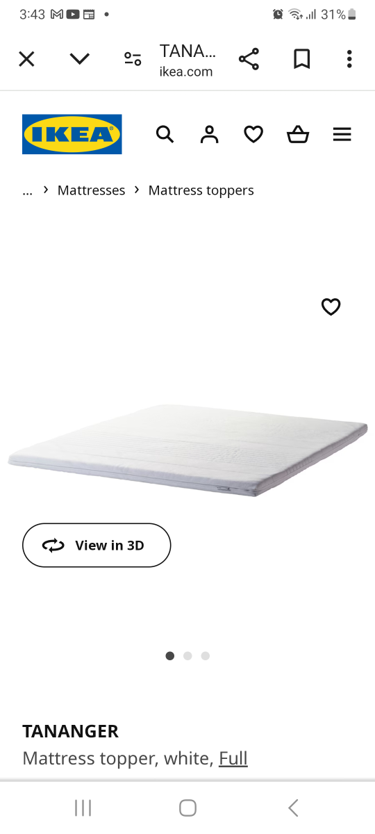 SLATTUM Bed frame and TANANGER Topper(Full size) - photo 2