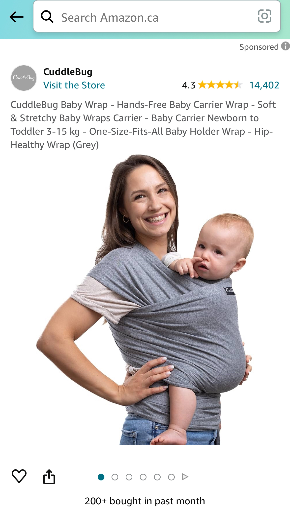 Baby wrap carrier thumbnail