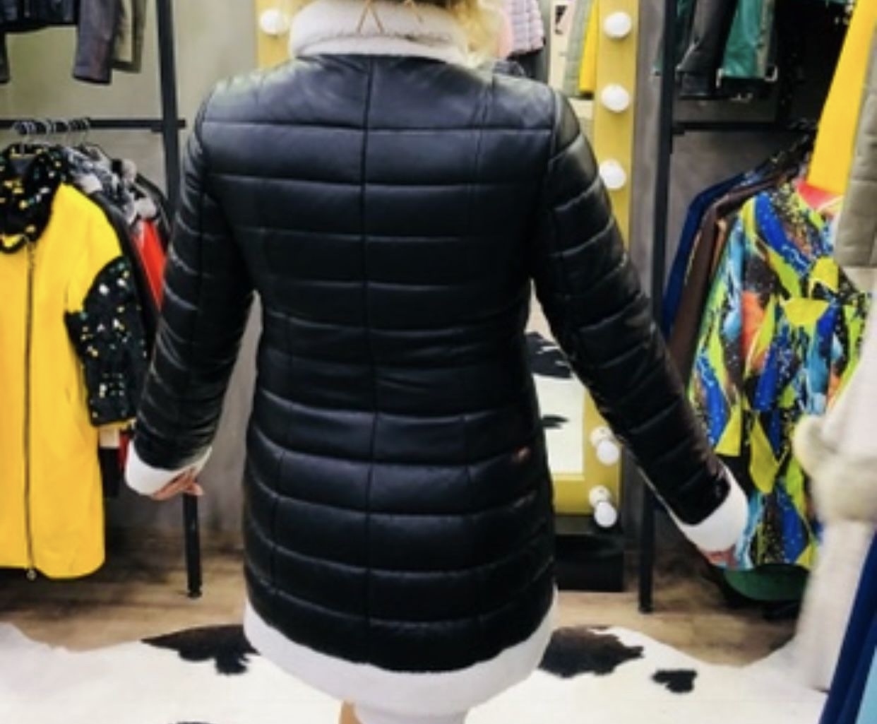 new insulated women's leather jacket image indicator(2)