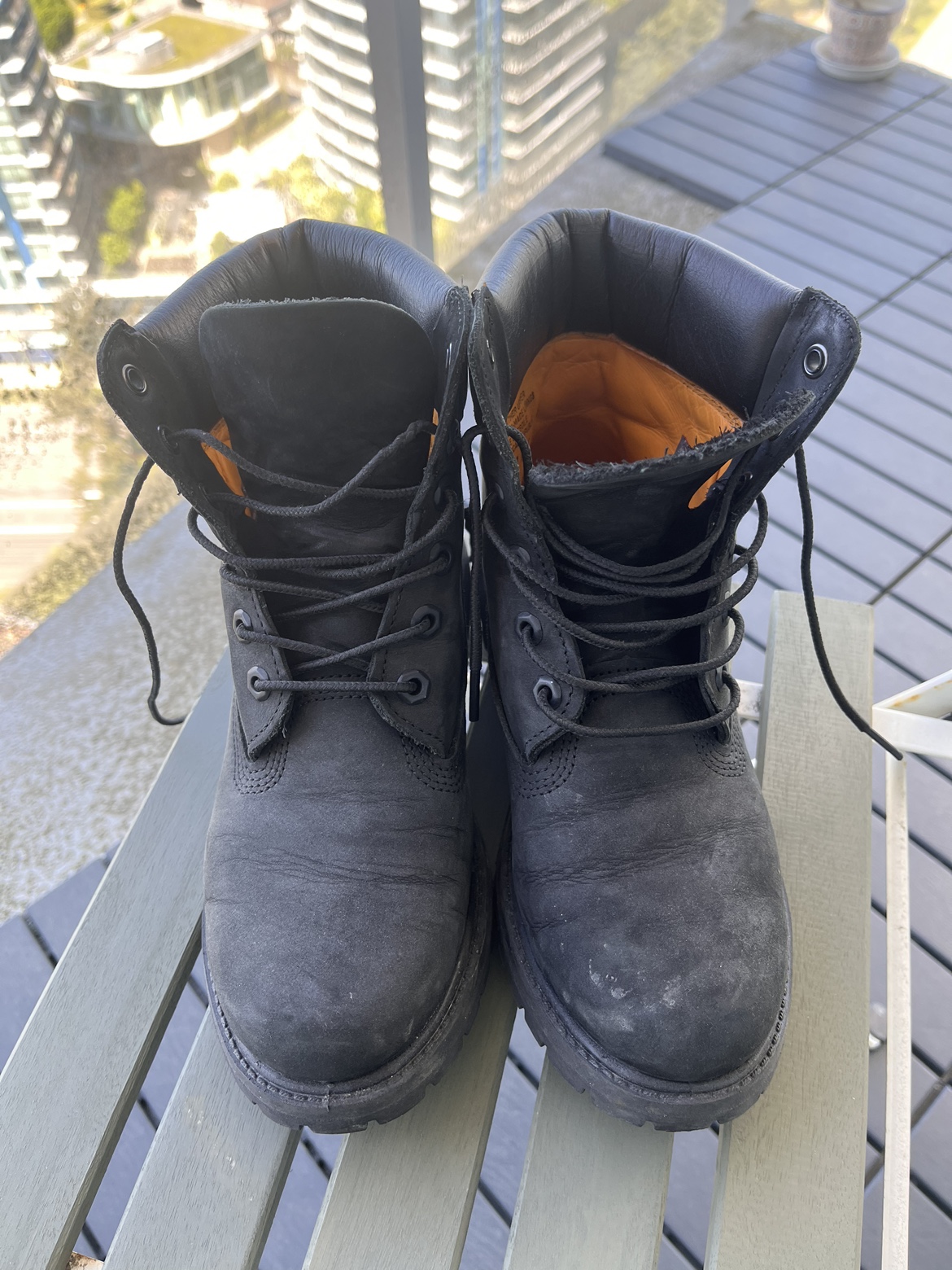 Black Timberlands Boots - Size 8M - photo 3