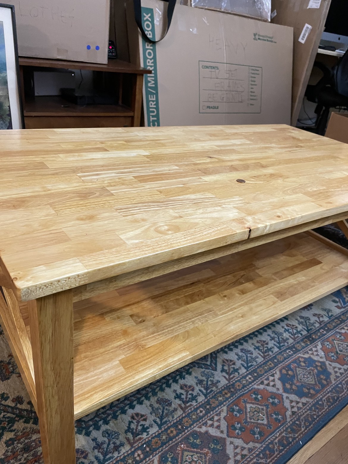 Coffee table (wood) Pick up only.  Jackson Heights - photo 3