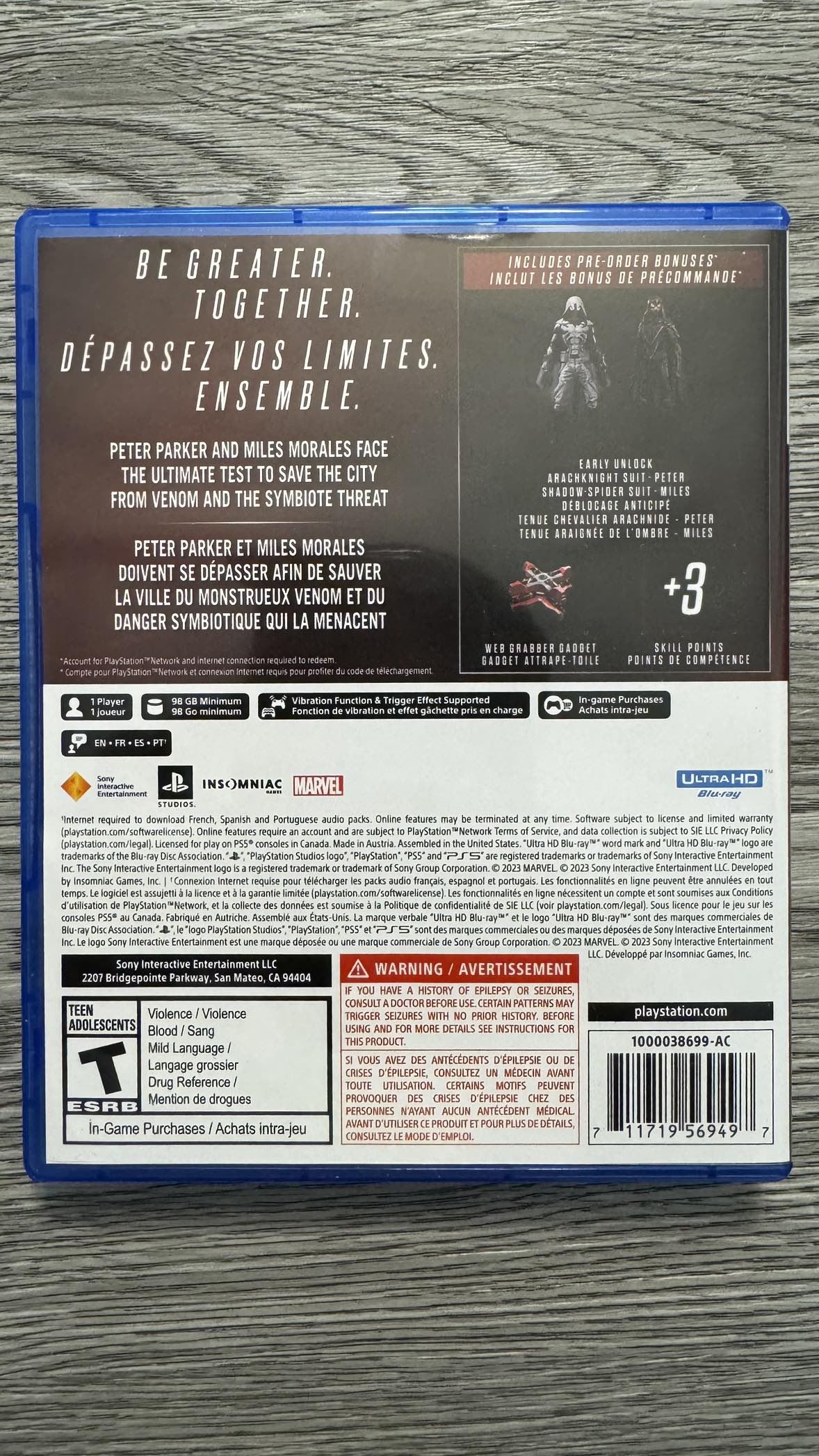 Spiderman 2 - PS5 - Disk - photo 2