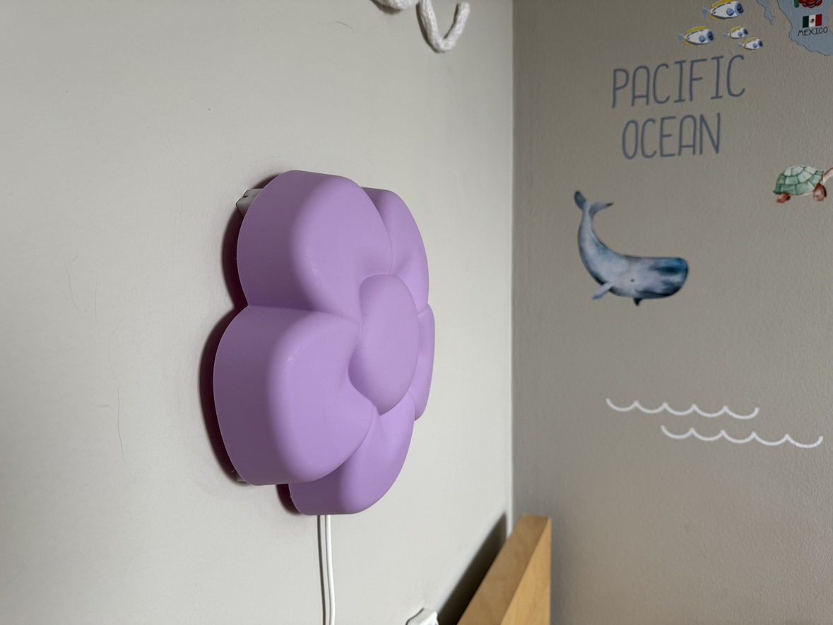 IKEA UPPLYST LED wall lamp, flower lilac - photo 4