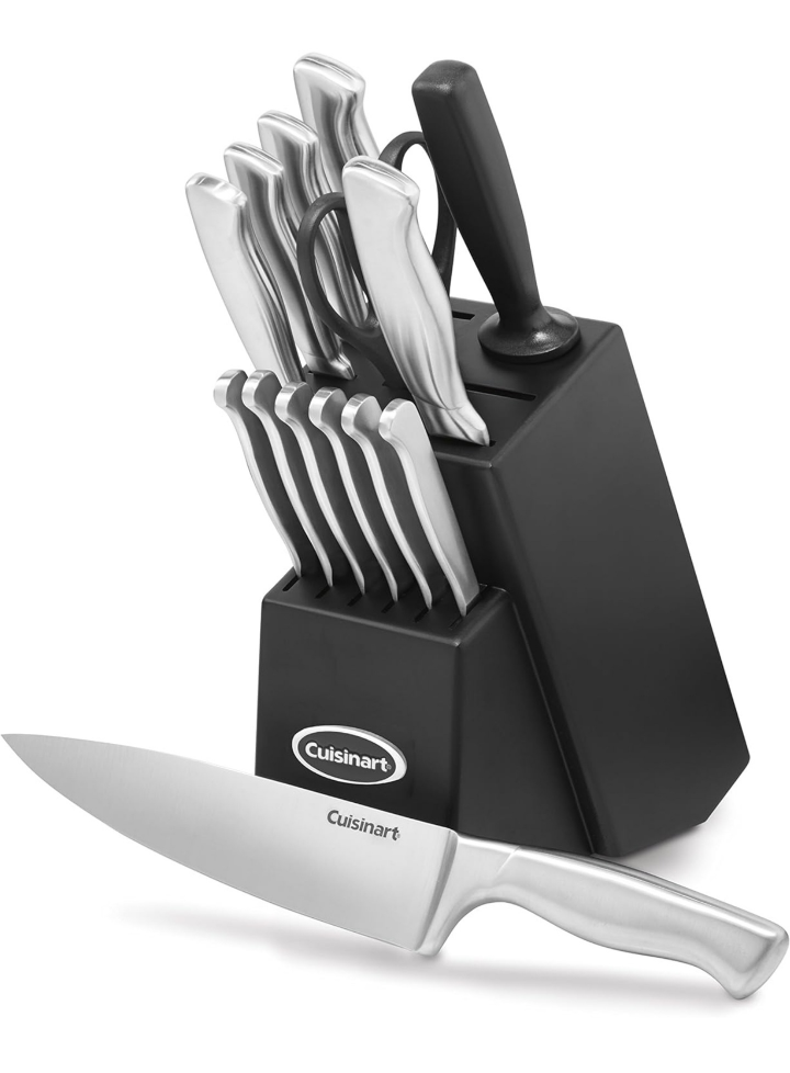 Cuisinart 15-Piece Stainless Steel Knife Block Set - Black thumbnail