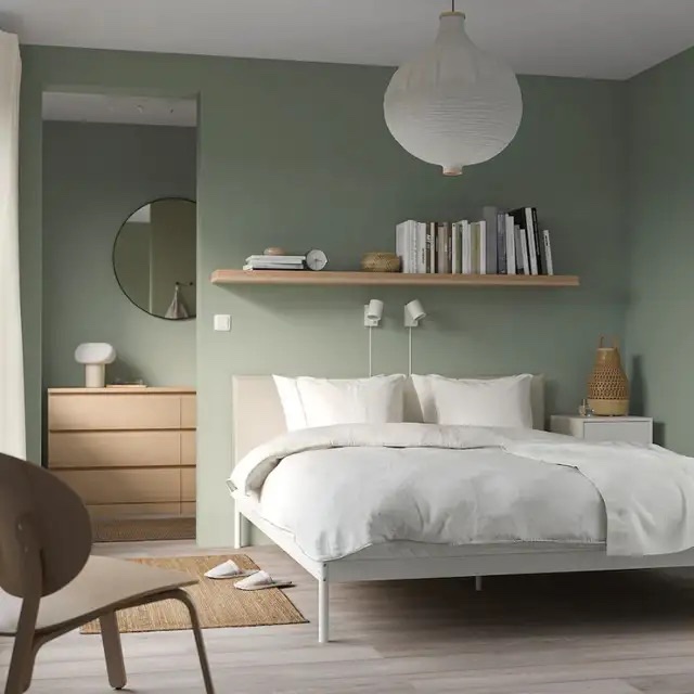 IKEA KLEPPSTAD Bed frame | white/Vissle beige | Queen - photo 2