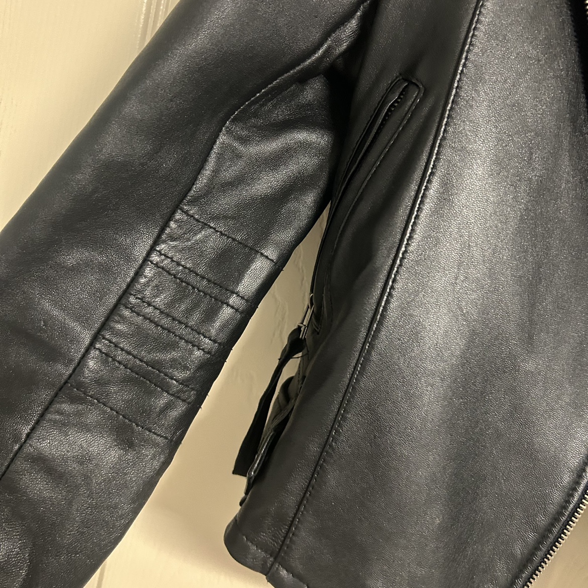 Sheepskin leather riders jacket - photo 4