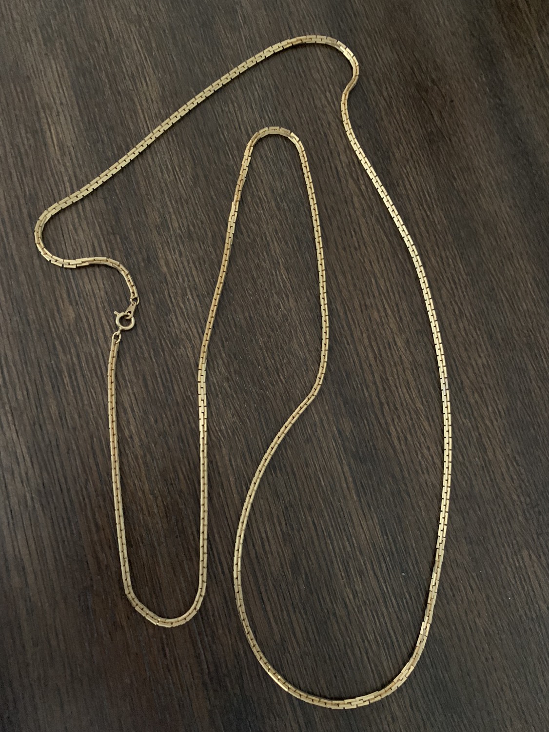 Long gold chain necklace image indicator(2)