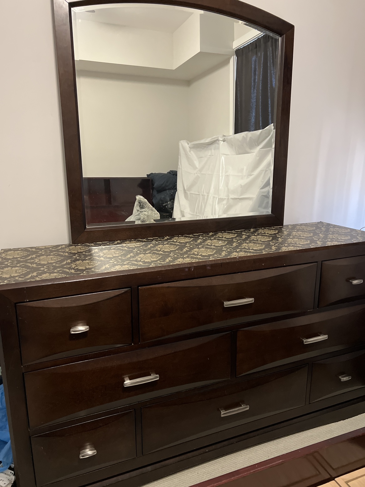 Dresser with mirror