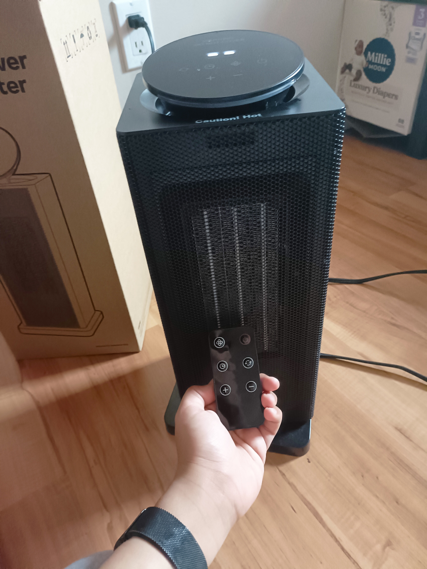 ceramic space heater with cooling, heating and eco mode - photo 3