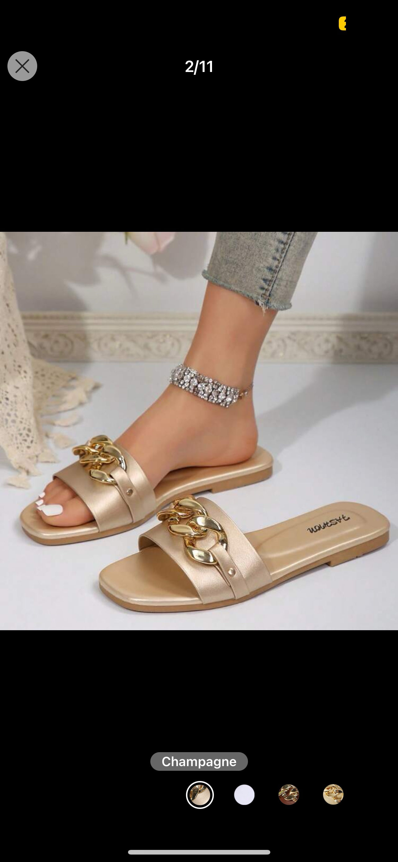 Women sandals gold design thumbnail