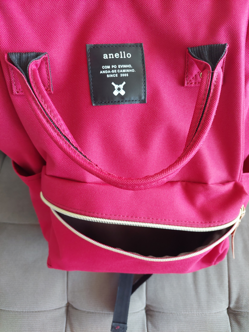 Wine red school backpack big size bag - photo 5