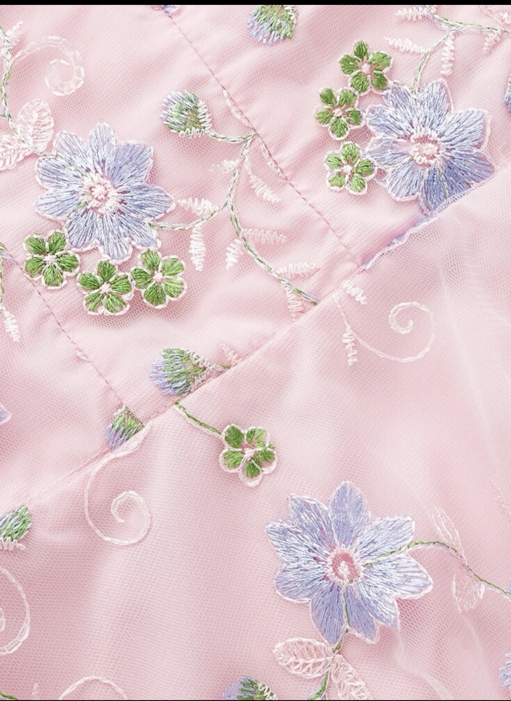 SHEIN Floral Embroidery Mesh Overlay Cami Dress L image indicator(3)