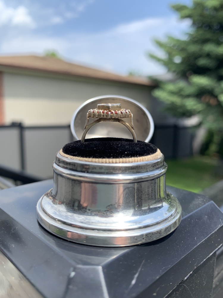 1970s Heart, Sterling, Bohemian Garnet Ring image indicator(3)