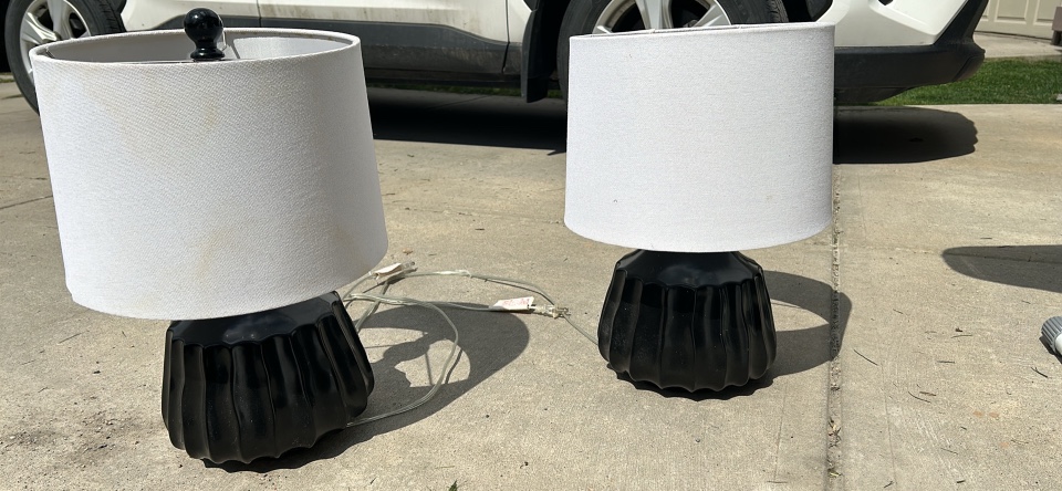 Two side table lamps