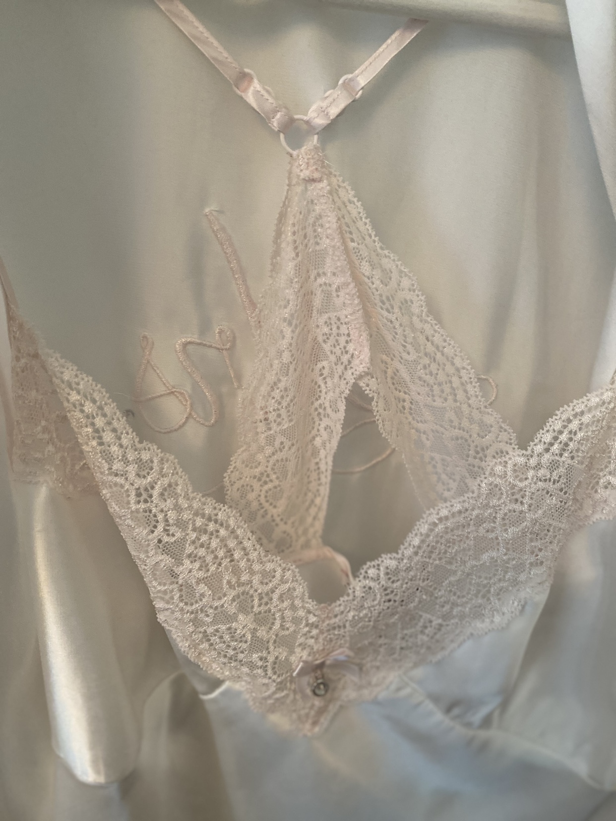“Mrs” with diamanté next to Mrs . Bridal night gown and robe - photo 4
