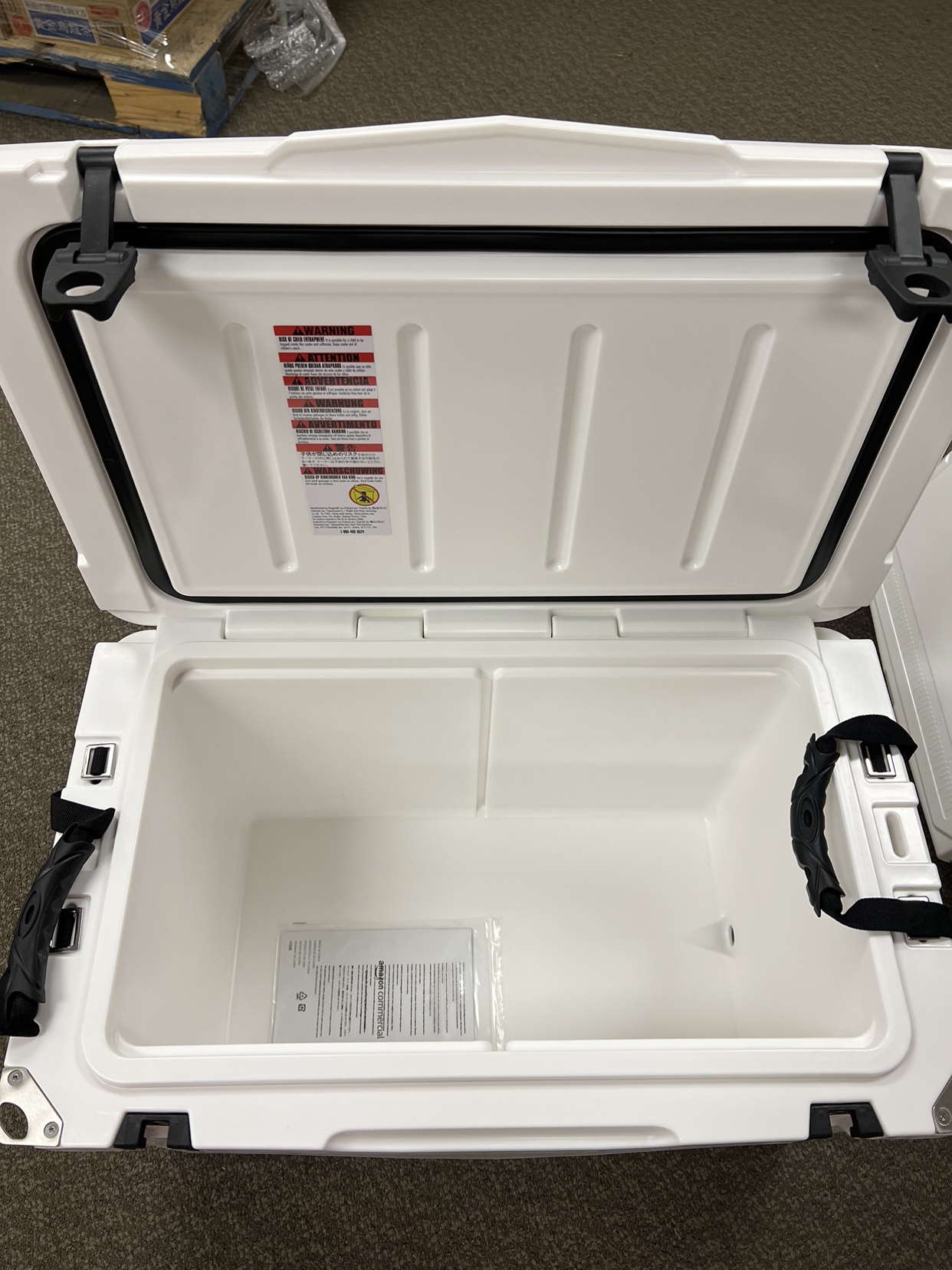 *Brand New*AmazonCommercial Rotomolded Cooler, 60 Quart, White image indicator(2)