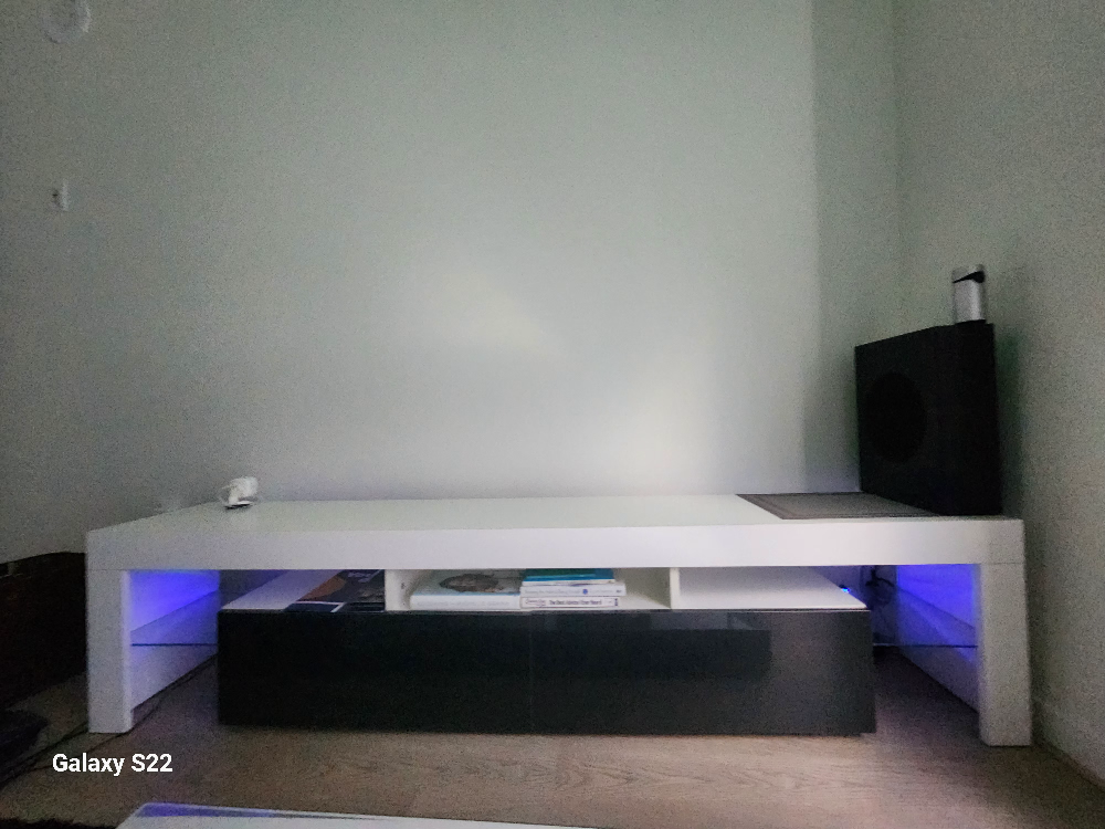 tv stand with led lights with storage - photo 2