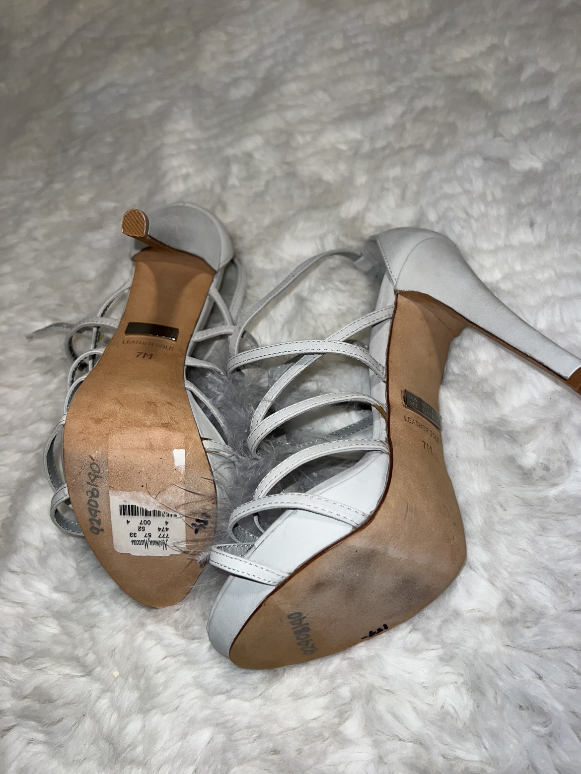Badgley Mischka ostrich feather heels - photo 3