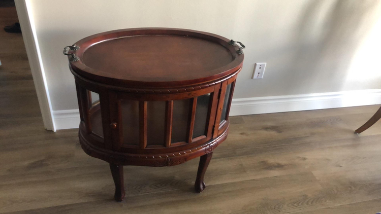 Credenza Table with serving tray