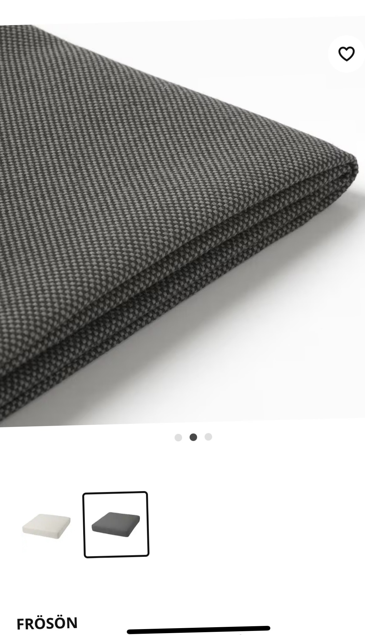 1 x Cover for seat pad, outdoor dark gray 🥕 - photo 2