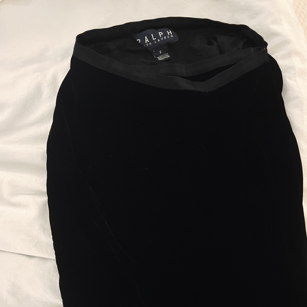 Ralph Lauren rap velvet maxi skirt