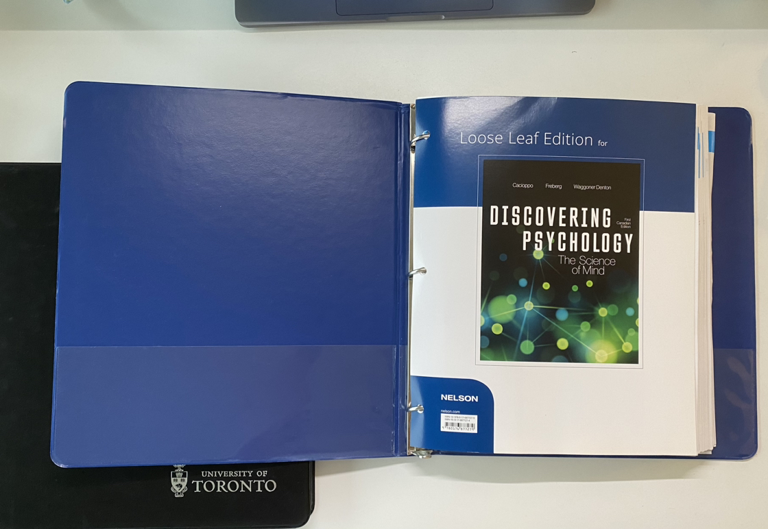 UofT PSY100 Introduction to Psychology Textbook