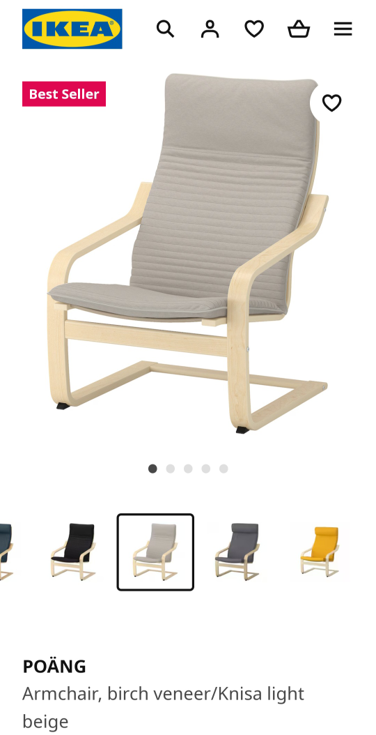 POANG Armchair and Rocking Armchair (IKEA) Chairs