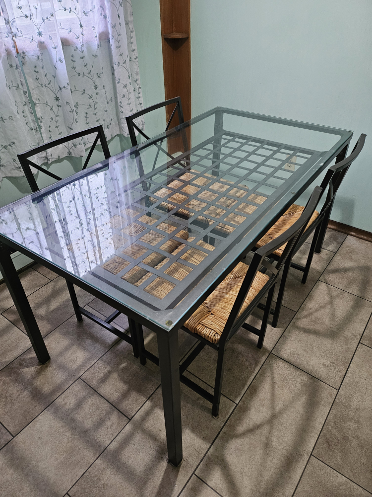 Moving Sale: Ikea Glass Table and 4 Chairs