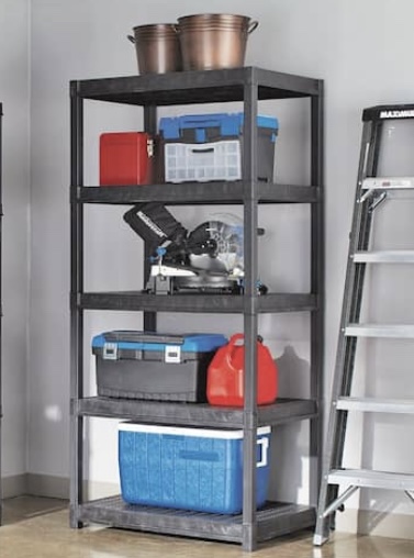 5-shelf resin Storage shelves (4 avail) - pick up Wed afternoon image indicator(2)