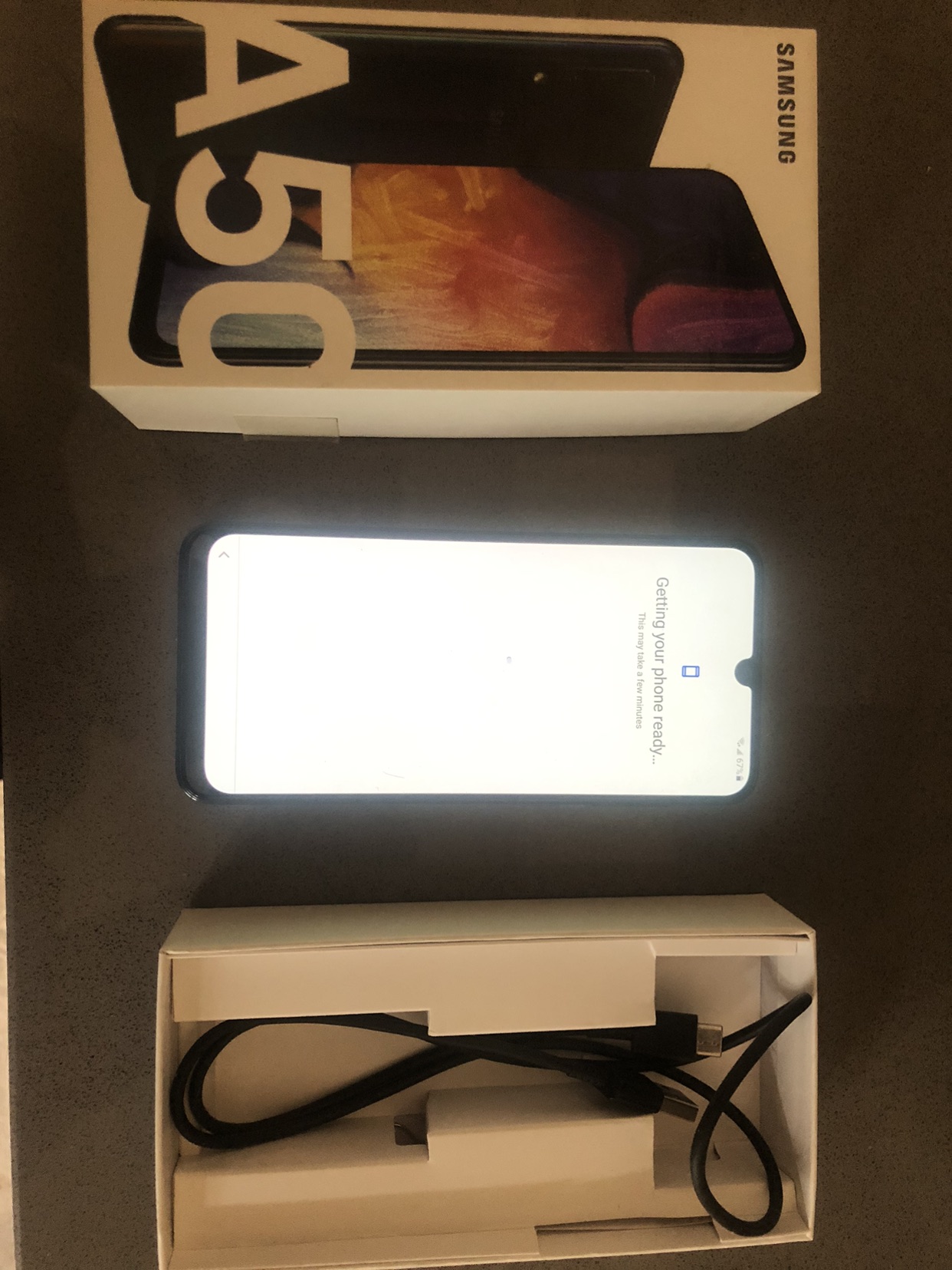 Samsung A50 with box- Unlocked