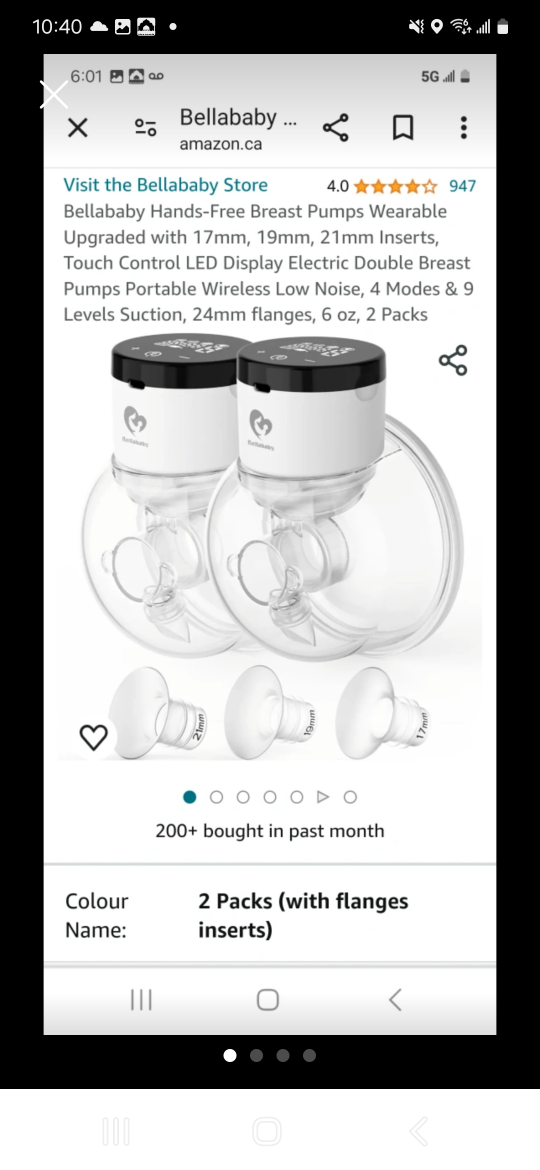 BELLABABY HANDS FREE BREAST PUMP thumbnail