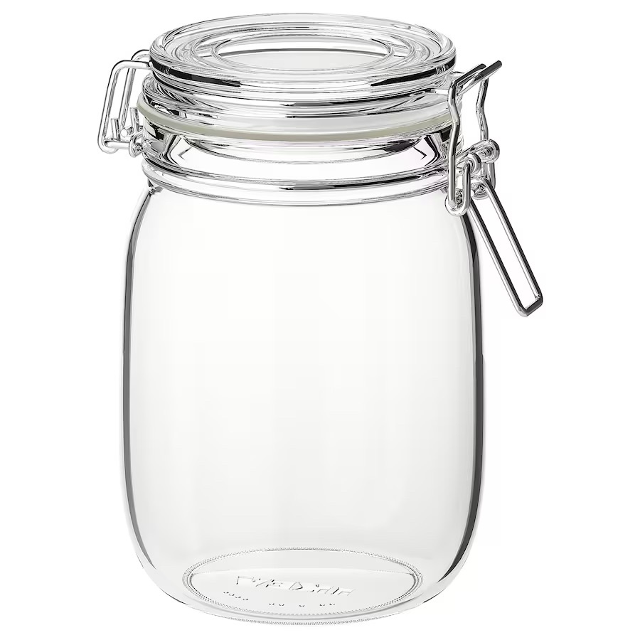 IKEA KORKEN Jar with lid, clear glass