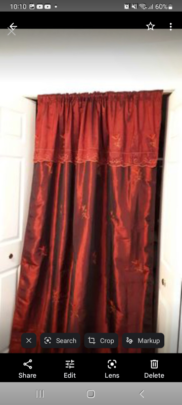 8 Panels Curtian 94x56 inches Maroon color - photo 3