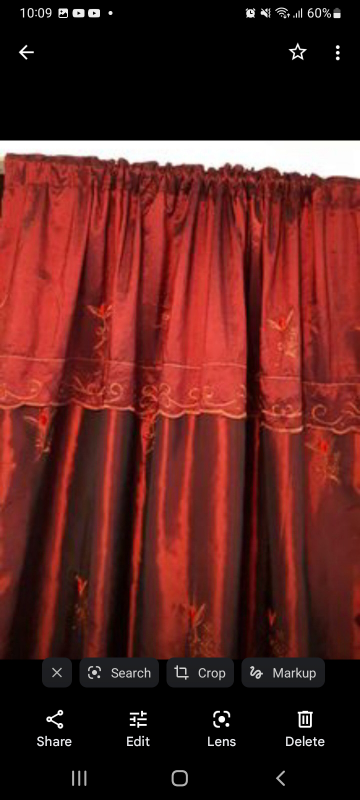 8 Panels Curtian 94x56 inches Maroon color - photo 5