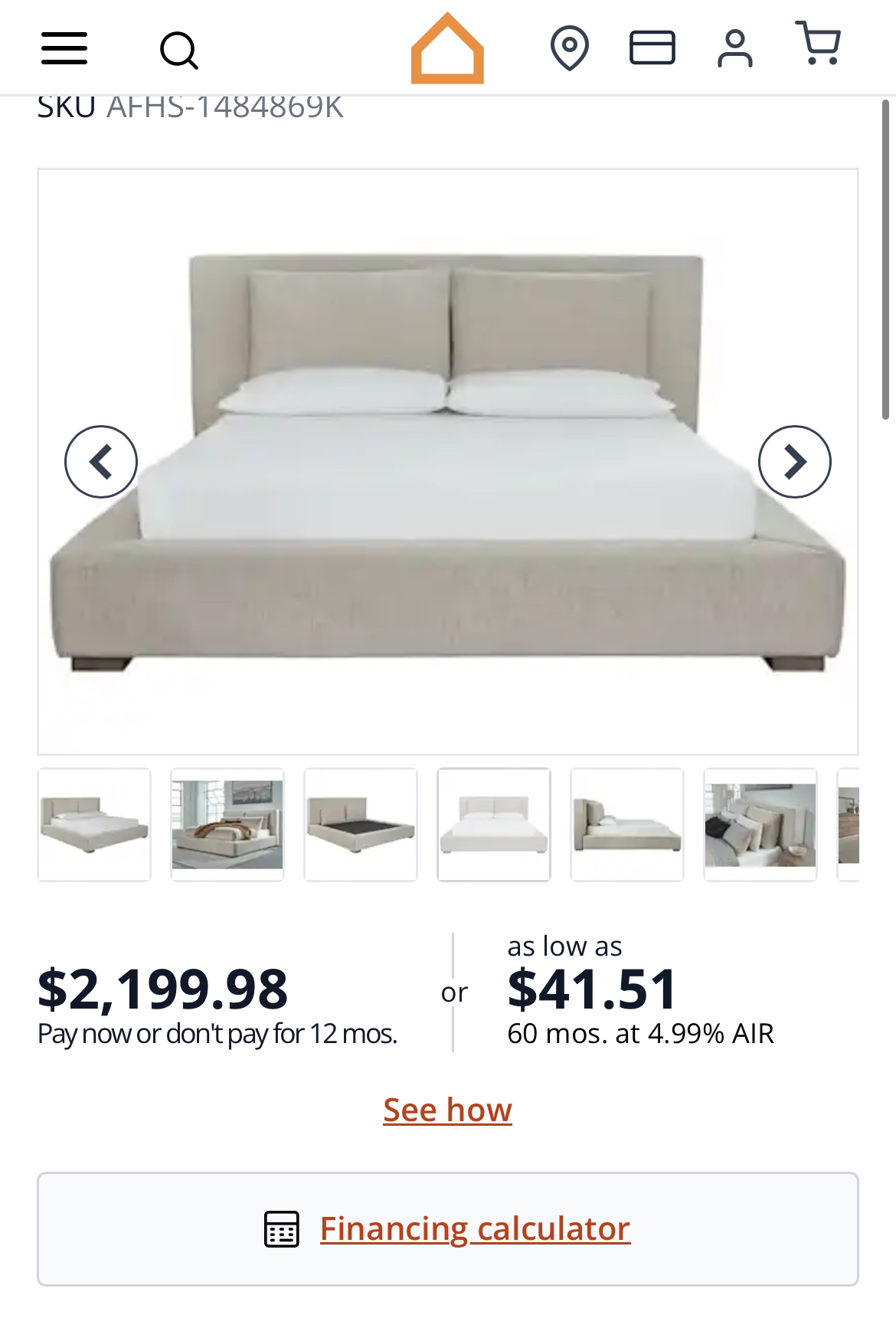 King size bed | bought from Ashley homes 5 month old only - photo 5