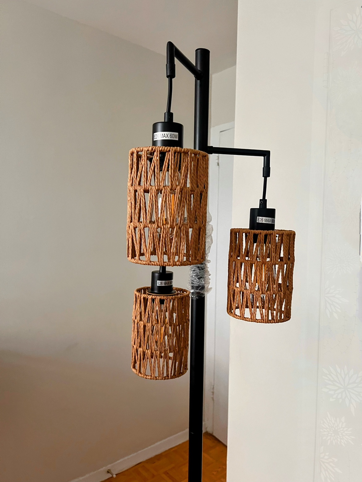3-bulb boho floor lamp
