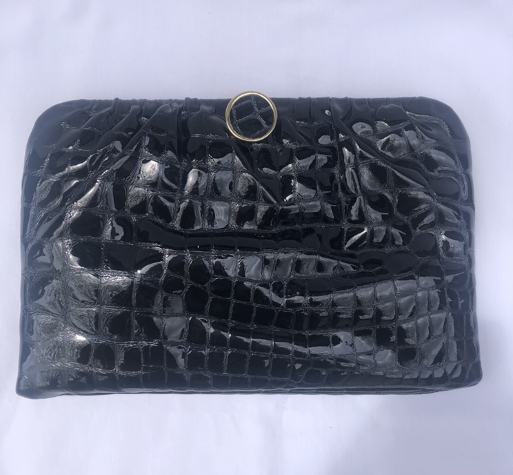 RO-EL Black Croc  Leather Shoulder Bag Handbag/Clutch image indicator(2)