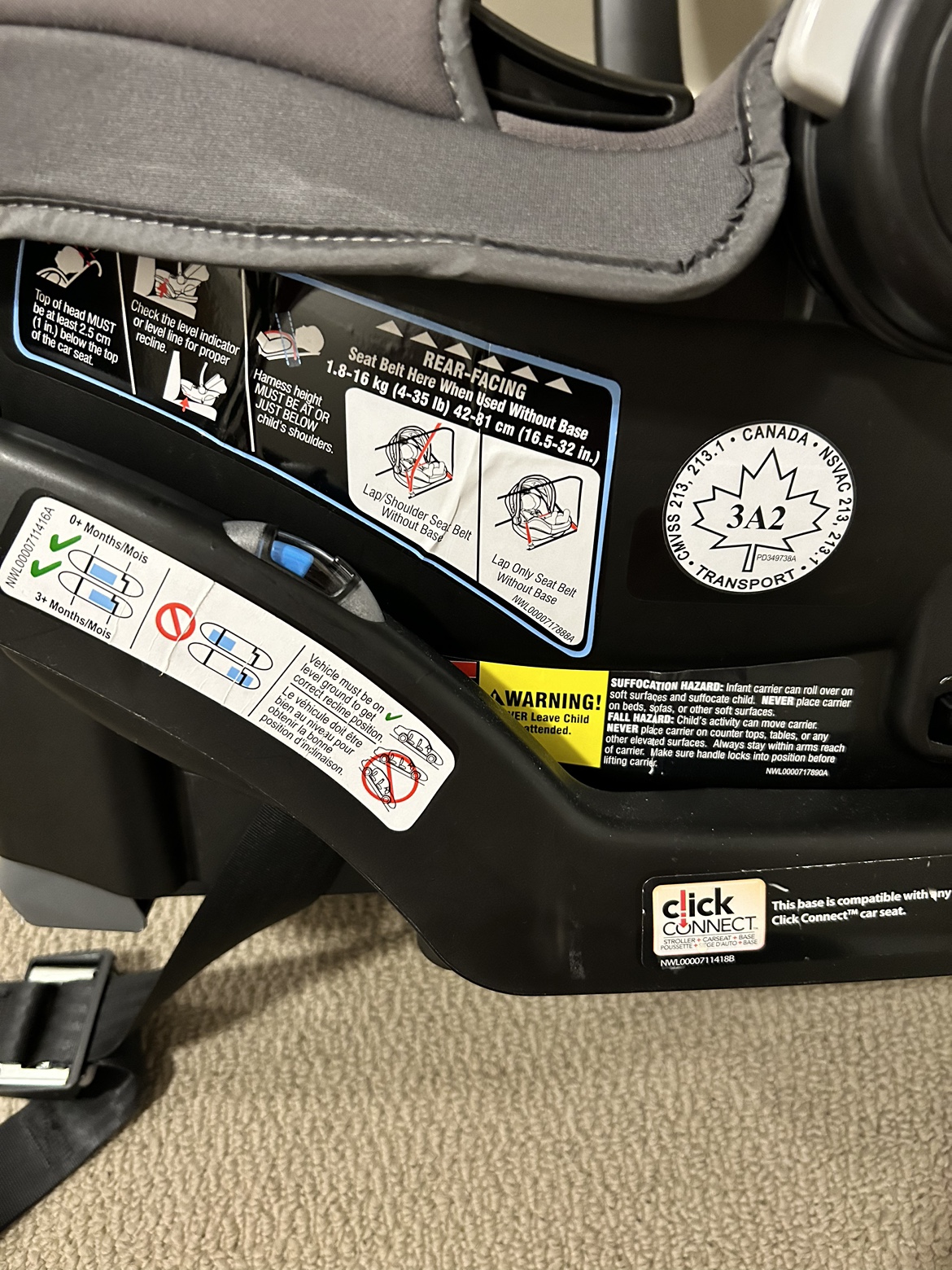 Graco click and connect infant car seat - photo 5