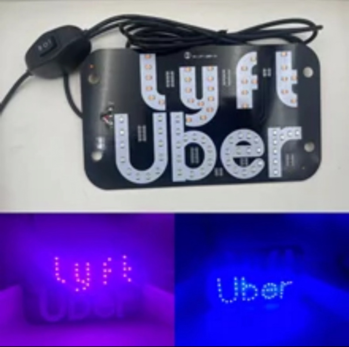 Lyft and Uber Car Sign on 1 Board (Brand New) - photo 2