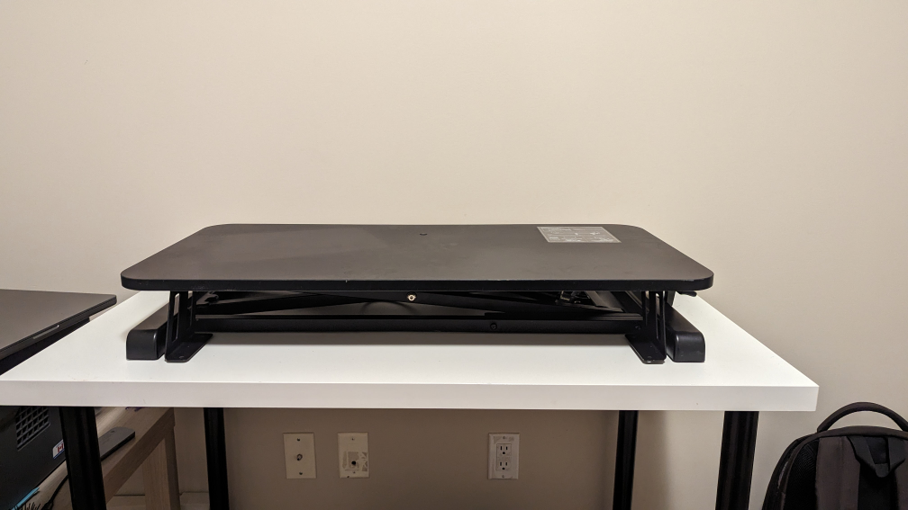 Standing desk riser, dual monitor with keyboard tray - photo 3
