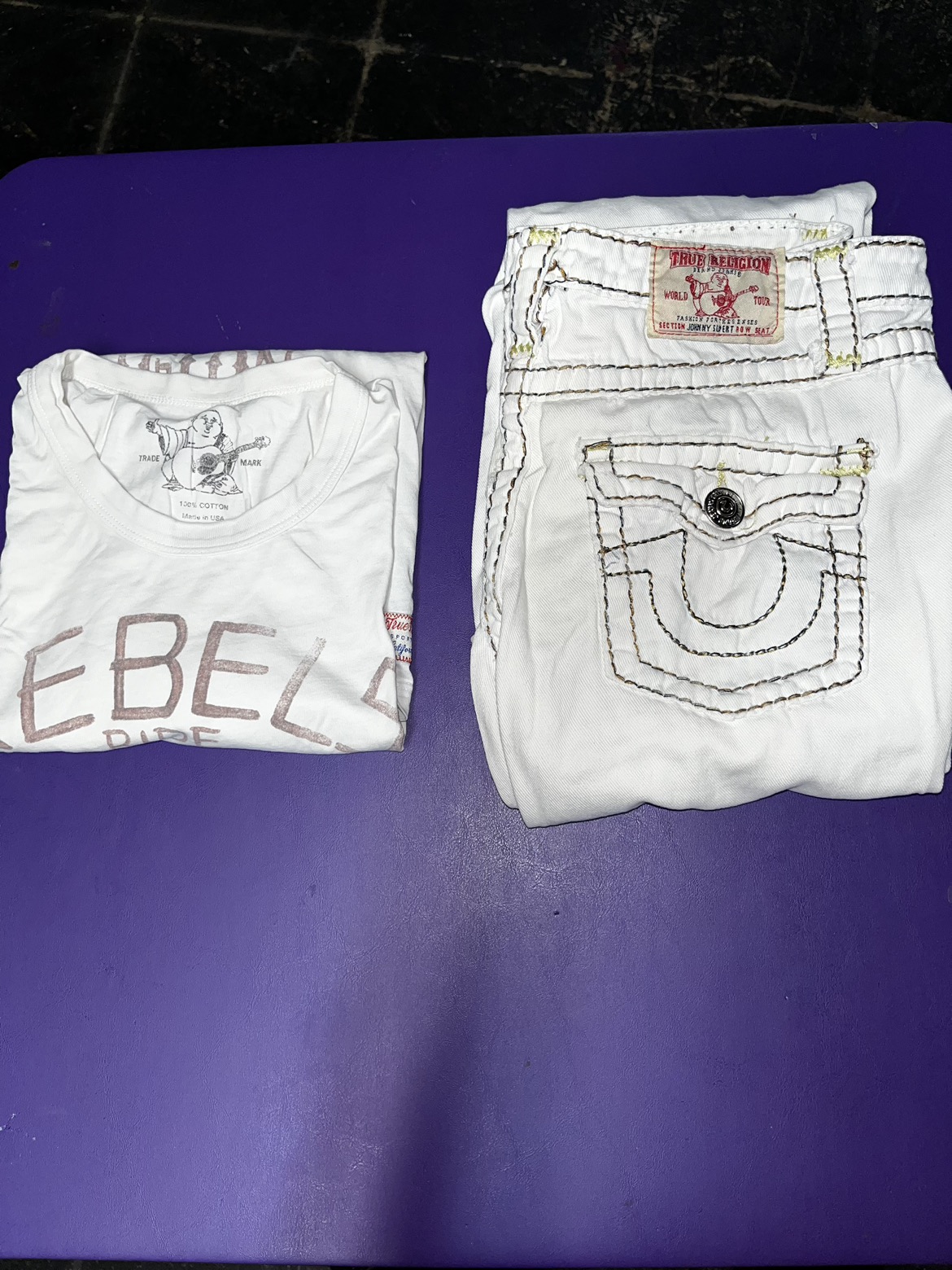 True Religion Jeans (SIZE 26) / Small True Religion Tee