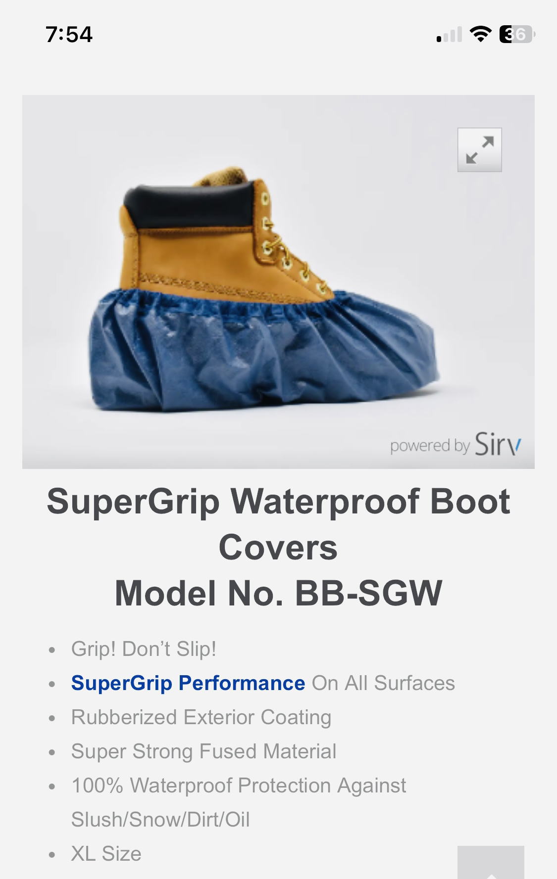 Boot covers, super grip, blue, XL rubberized, 60 pairs thumbnail