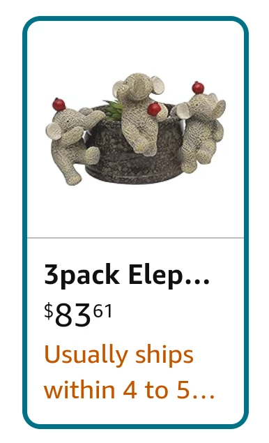 NEW !    ❤ 3Garden Pot Hanging Elephants 🧡 image indicator(7)