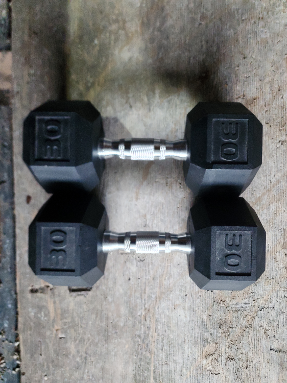 30lb Hex Dumbbell Set- FREE DELIVERY WITHIN  NORTH YORK & VAUGHN image indicator(2)