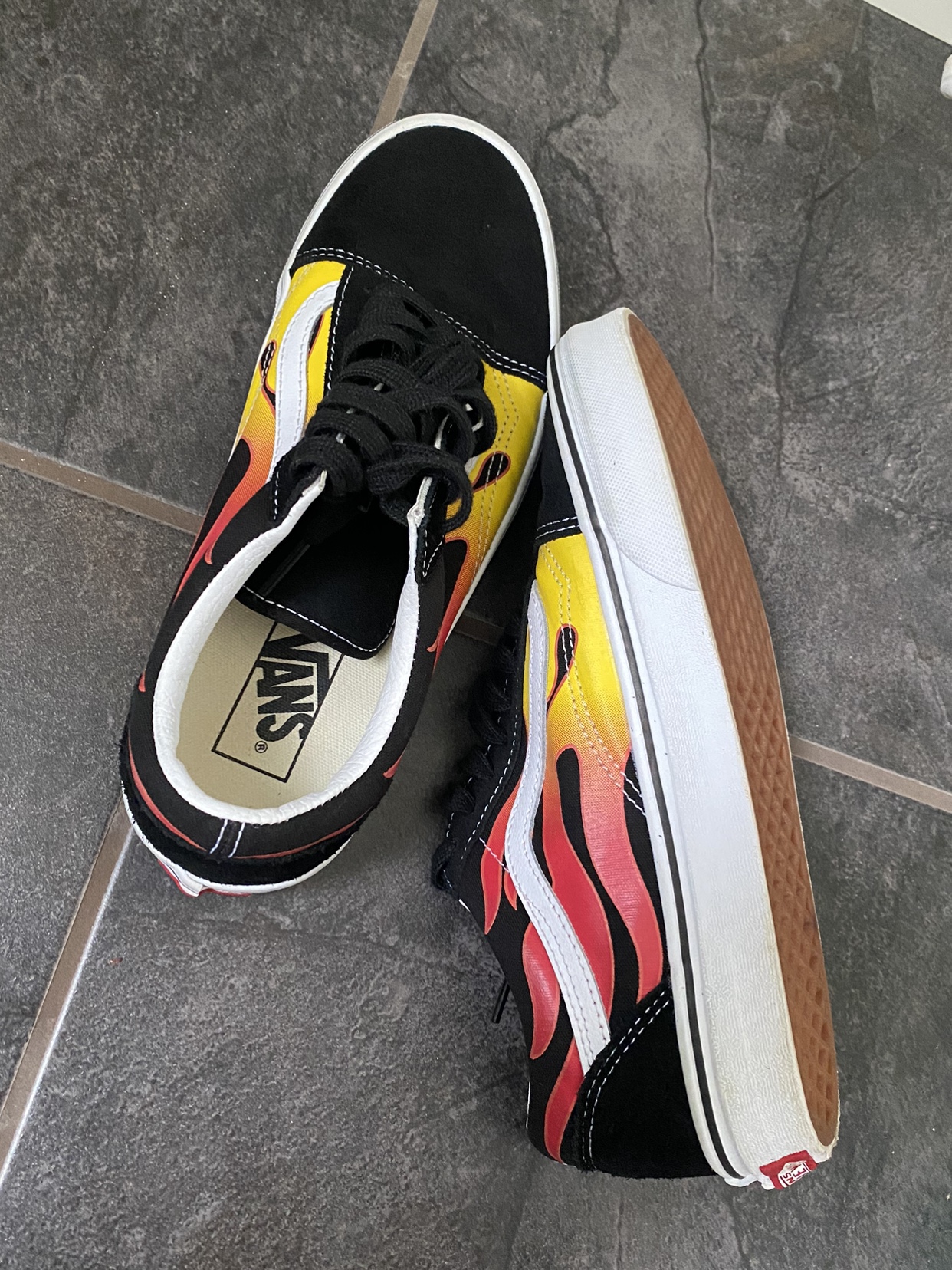 Vans Old Skool Flame Shoes Skate Sneaker - photo 2