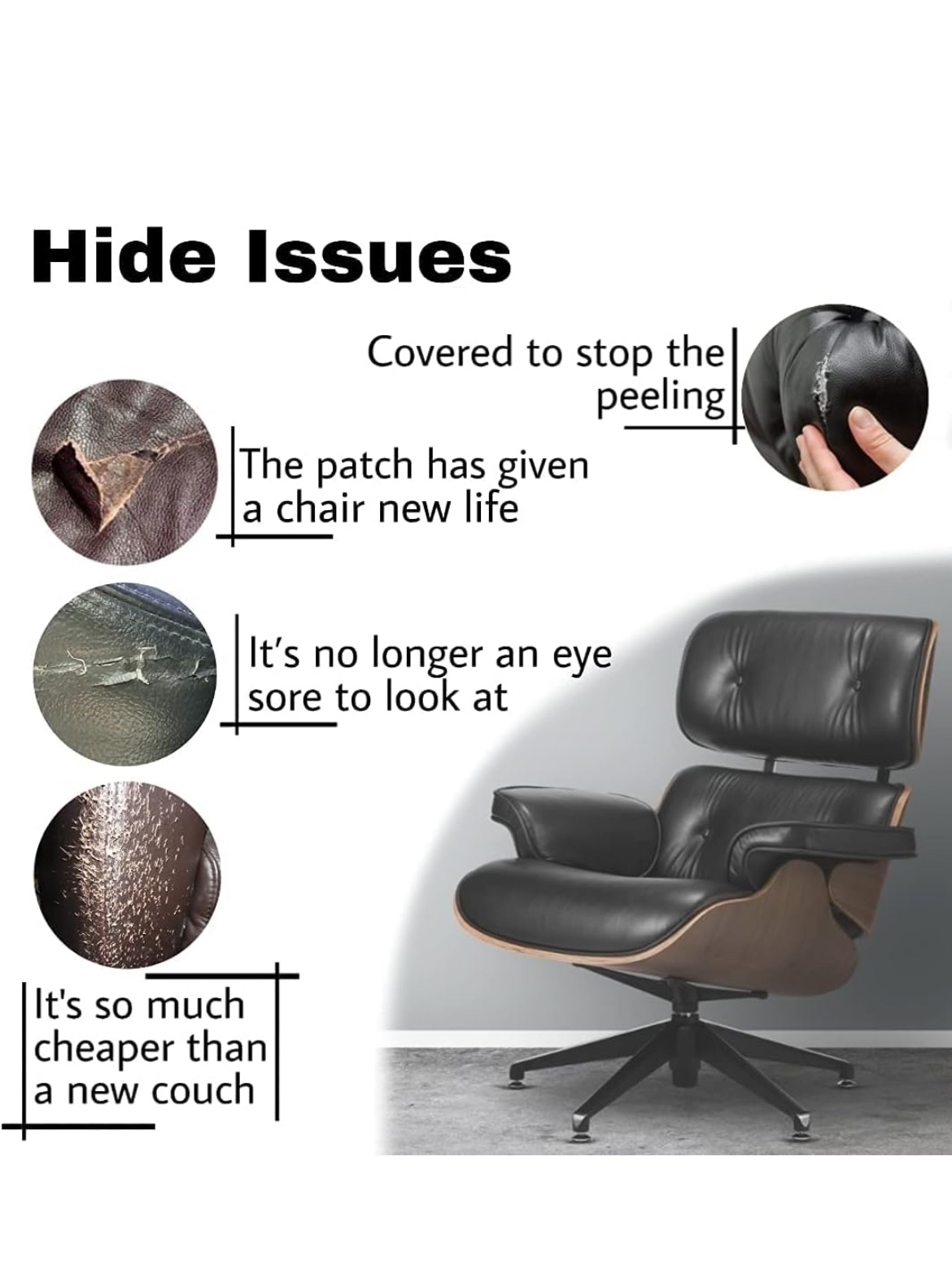 New Large Leather Repair Patch, Dark Brown, 17.5 x 90 inch image indicator(5)