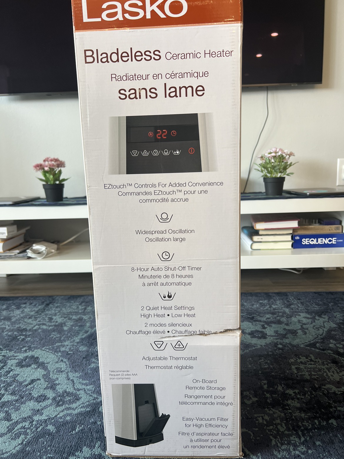 Ceramic heater oscillating bladeless 1500W with remote - photo 3