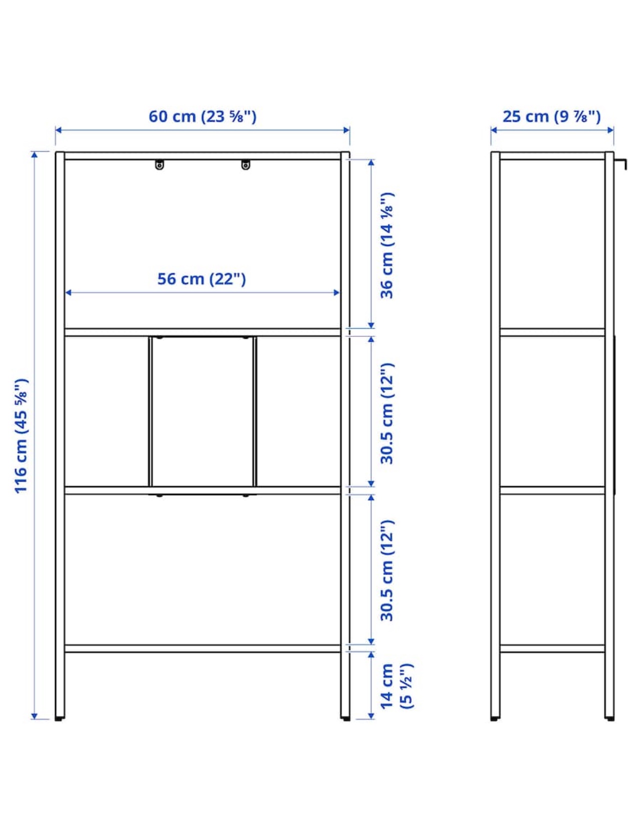 BAGGEBO Shelf unit, metal/white - photo 4